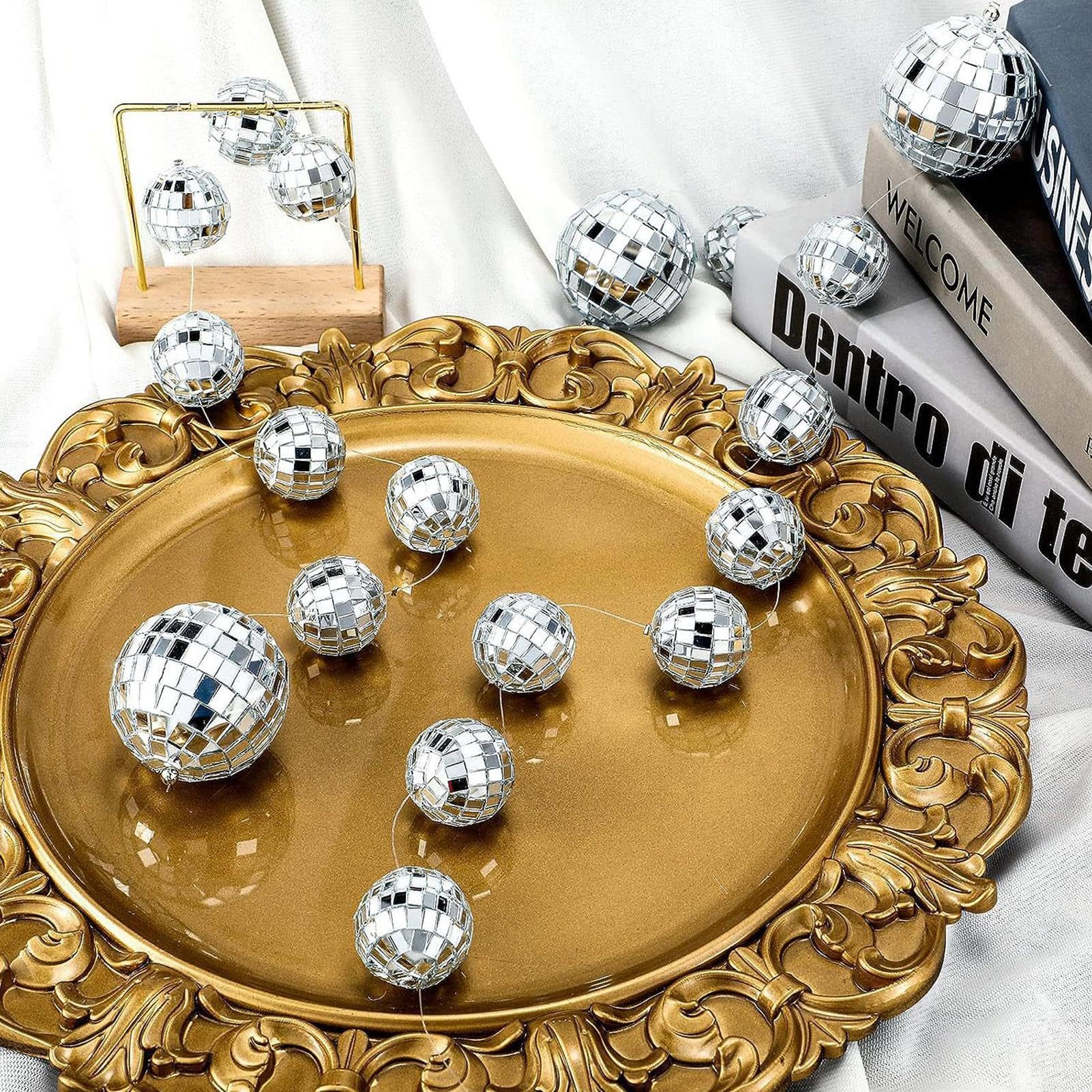 Amazon.co.jp: ノーブランド品 ミラーボールガーランド、ディスコ